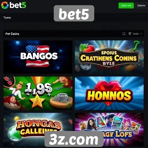 Comparativo de jogos disponíveis na plataforma bet5