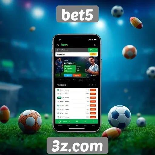 Experiência de apostas móveis no site bet5